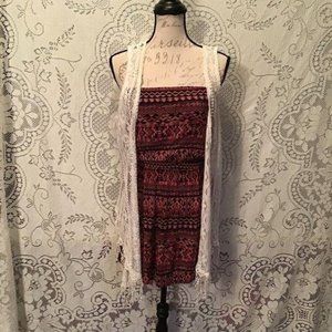 Boho Printed Strapless Dress